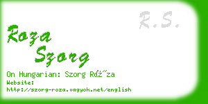 roza szorg business card